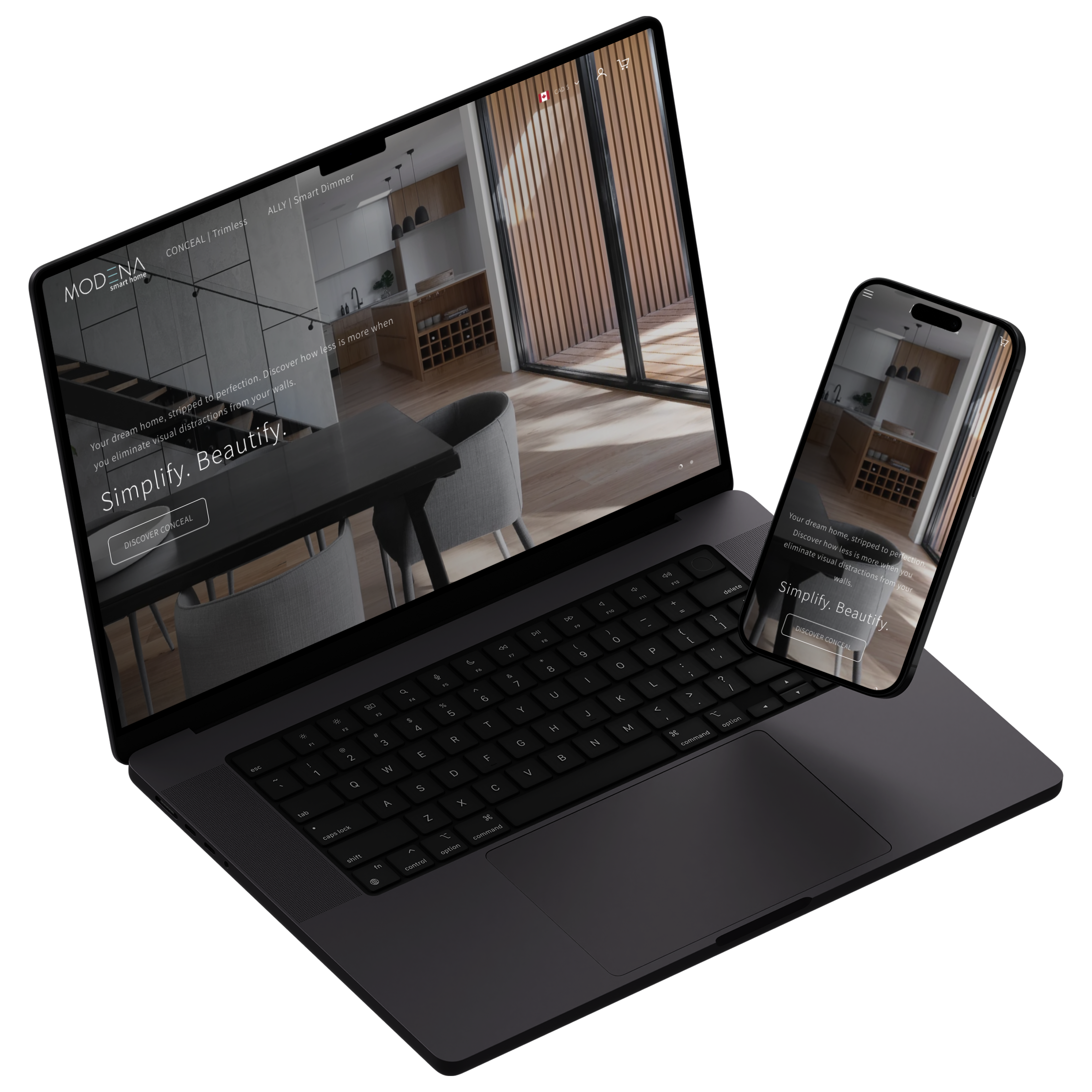 Modena Smart App Modena Smart Home : Shopify Fashion Store Design Case Study